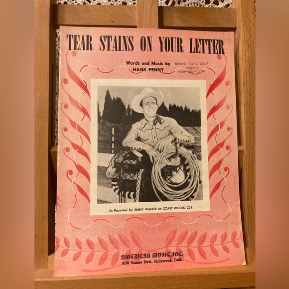 Other - Tear Stains on Your Letter - Jimmy Walker, Hank Penny - Sheet Music, Lyrics